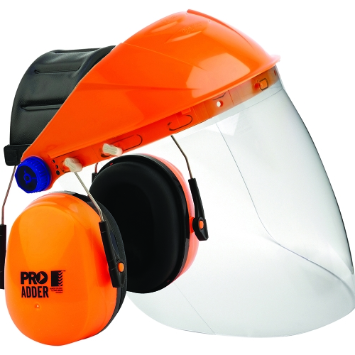 PRO ADDER HIGH IMPACT FACESHIELD + 32DB EAR MUFF COMBO